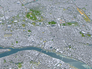 Dhaka city Bangladesh 40km Model 3D