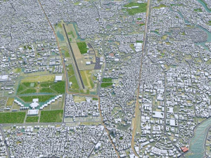 Dhaka city Bangladesh 40km 3D Model