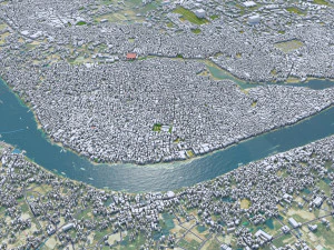 Dhaka city Bangladesh 40km 3D Model