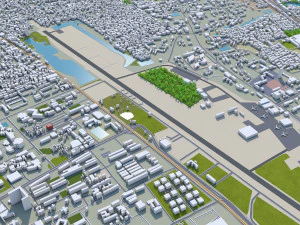 Dhaka city Bangladesh 40km 3D Model