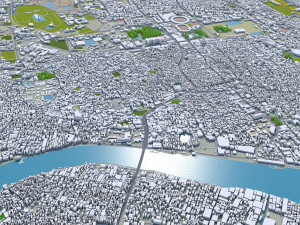 Dhaka city Bangladesh 40km Model 3D