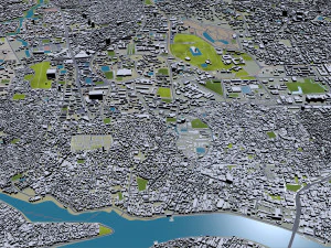 Dhaka city Bangladesh 40km 3D Model
