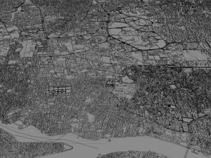 Dhaka city Bangladesh 40km Model 3D