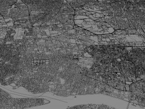 Dhaka city Bangladesh 40km 3D Model
