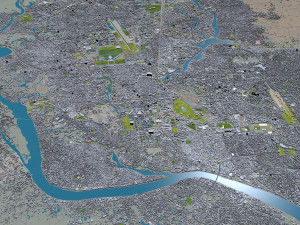 Dhaka city Bangladesh 40km Model 3D