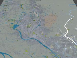 Dhaka city Bangladesh 40km Model 3D