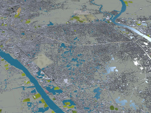 Dhaka city Bangladesh 40km Model 3D