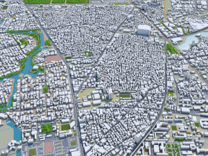 Dhaka city Bangladesh 40km Model 3D