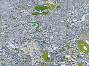 Dhaka city Bangladesh 40km 3D Model