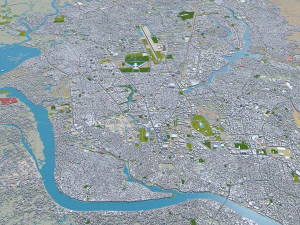 Dhaka city Bangladesh 40km 3D Model