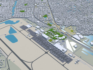 Dhaka city Bangladesh 40km Model 3D