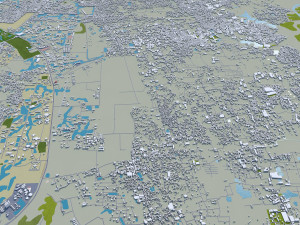 Dhaka city Bangladesh 40km Model 3D