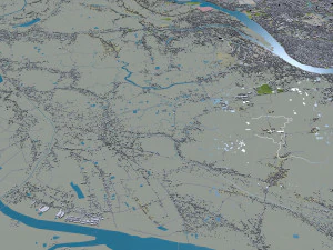 Dhaka city Bangladesh 40km 3D Model