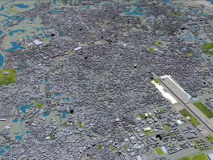Dhaka city Bangladesh 40km Model 3D