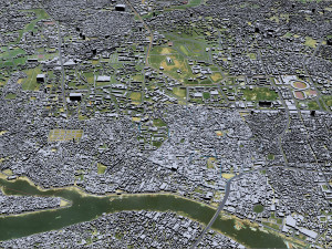 Dhaka city Bangladesh 40km Model 3D