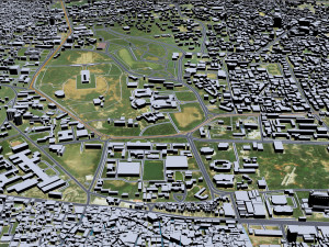 Dhaka city Bangladesh 40km Model 3D