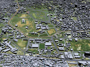 Dhaka city Bangladesh 40km 3D Model