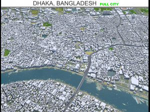 Dhaka city Bangladesh 40km 3D 模型