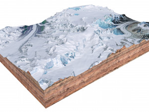 Mount Marcus Baker Alaska terrain 3D Model