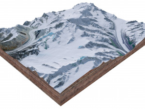 Mount Marcus Baker Alaska terrain 3D Model