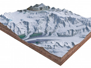 Mount Marcus Baker Alaska terrain 3D Model