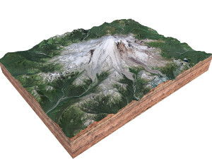 Mount Rainier Washington USA terrain  3D Model