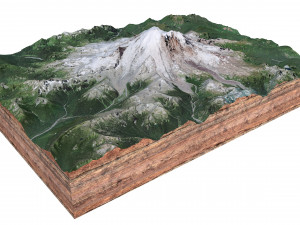 Mount Rainier Washington USA terrain 3D 模型