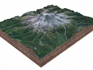 Mount Rainier Washington USA terrain 3D 模型