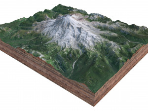 Mount Rainier Washington USA terrain 3D 模型