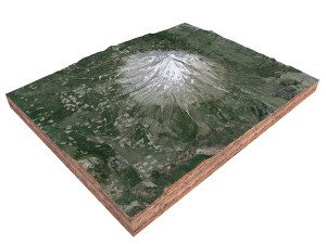 Mount Shasta California USA Terrain  3D Model