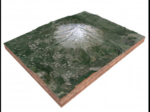 Mount Shasta California USA Terrain Modèle 3D