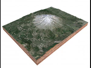 Mount Shasta California USA Terrain 3D Model
