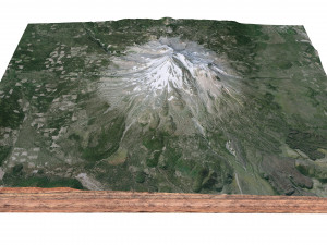 Mount Shasta California USA Terrain Modèle 3D