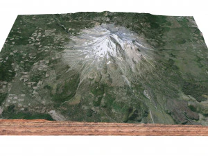 Mount Shasta California USA Terrain 3D Model