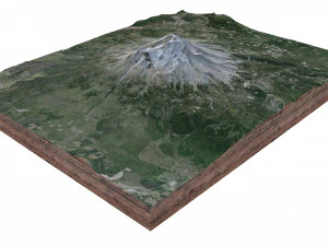 Mount Shasta California USA Terrain 3D Model