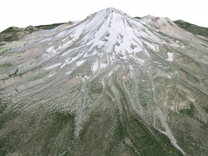 Mount Shasta California USA Terrain 3D Model