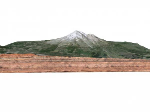 Mount Shasta California USA Terrain 3D Model