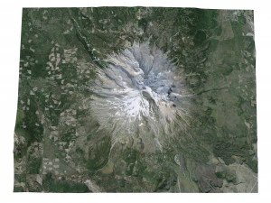 Mount Shasta California USA Terrain 3D Model