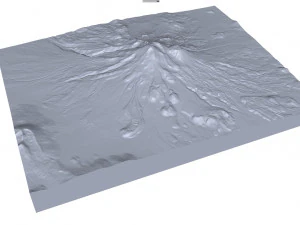 Mount Shasta California USA Terrain 3D Model