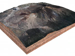Mount Teide Spain Terrain 3D Model