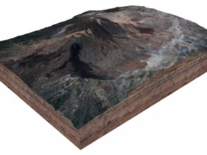 Mount Teide Spain Terrain 3D Model