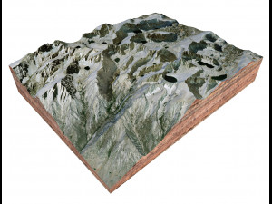 Mount Whitney California USA Terrain 3D Model