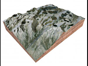Mount Whitney California USA Terrain 3D Model