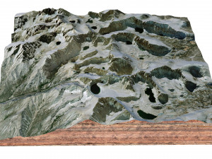 Mount Whitney California USA Terrain 3D Model