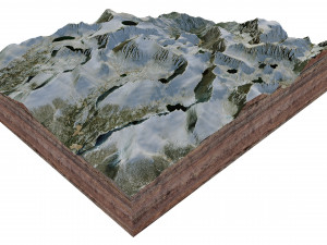 Mount Whitney California USA Terrain 3D Model