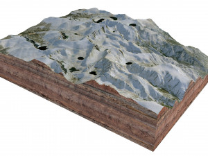 Mount Whitney California USA Terrain 3D Model