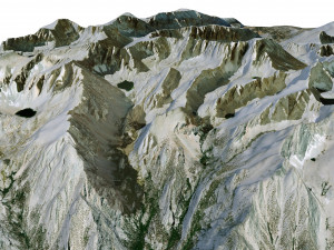 Mount Whitney California USA Terrain 3D Model
