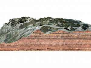 Mount Whitney California USA Terrain 3D Model