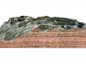 Mount Whitney California USA Terrain 3D Model