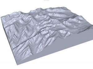Mount Whitney California USA Terrain 3D Model